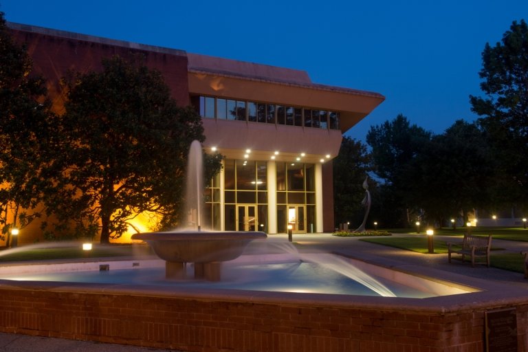 Norton Center for the Arts at night 